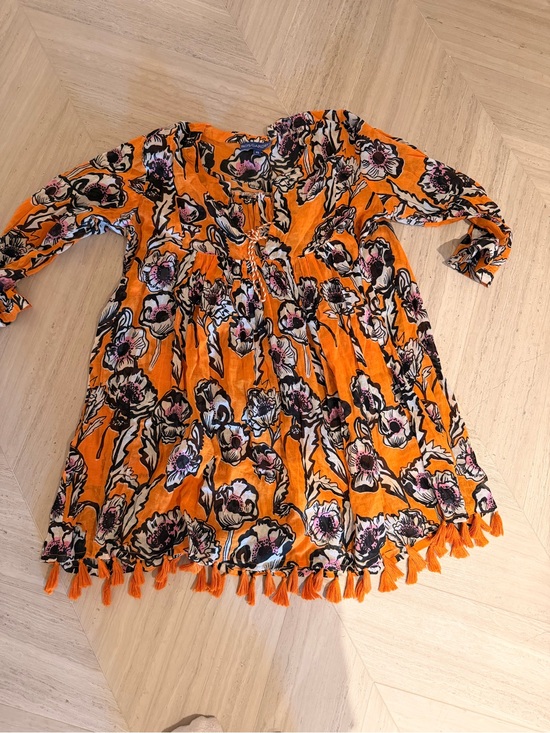 Ros Garden Dresses & Skirts - Ros Garden Seychelles Dress in orange floral sz XS